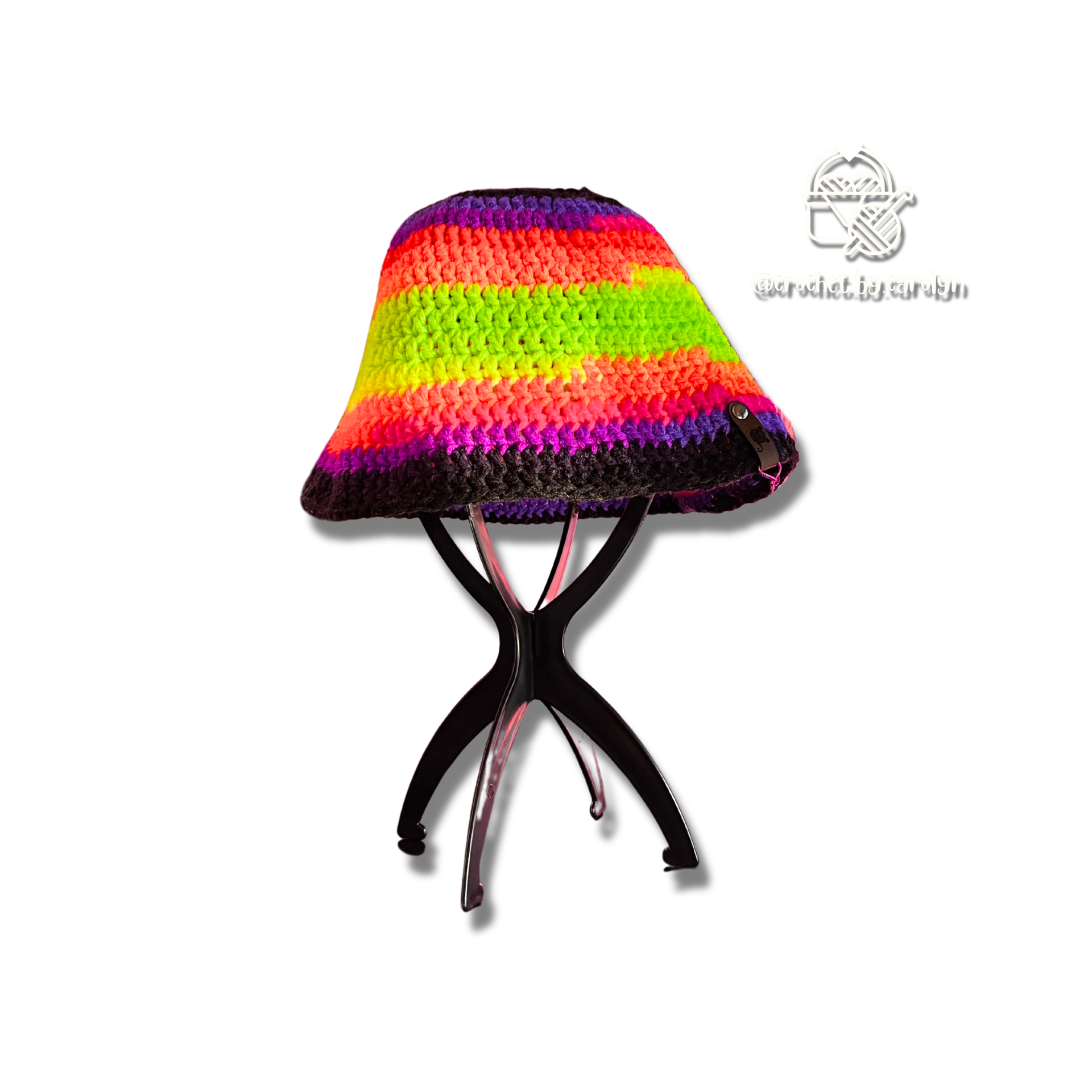 Handmade Crochet Bucket Hat - Crochet by Carolyn / Sherbet Sunrise